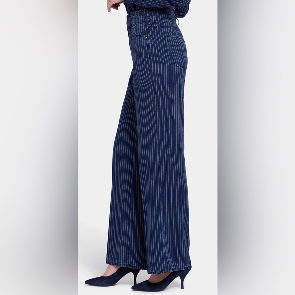 NYDJ Dark Ocean Striped Pants - Picture 3 of 6
